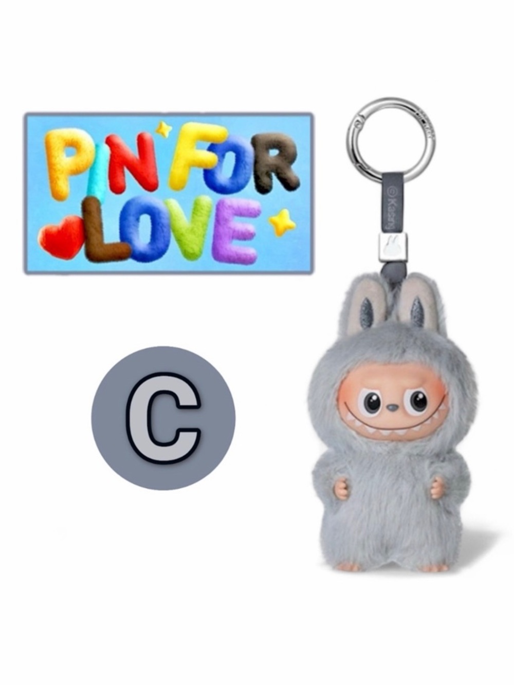 Pop Mart Pin For Love Labubu - C